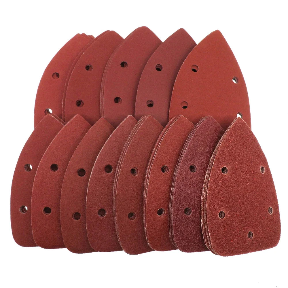20pcs Self-adhesive Sandpaper Triangle 5 holes Delta SanderHook Loop Sandpaper D