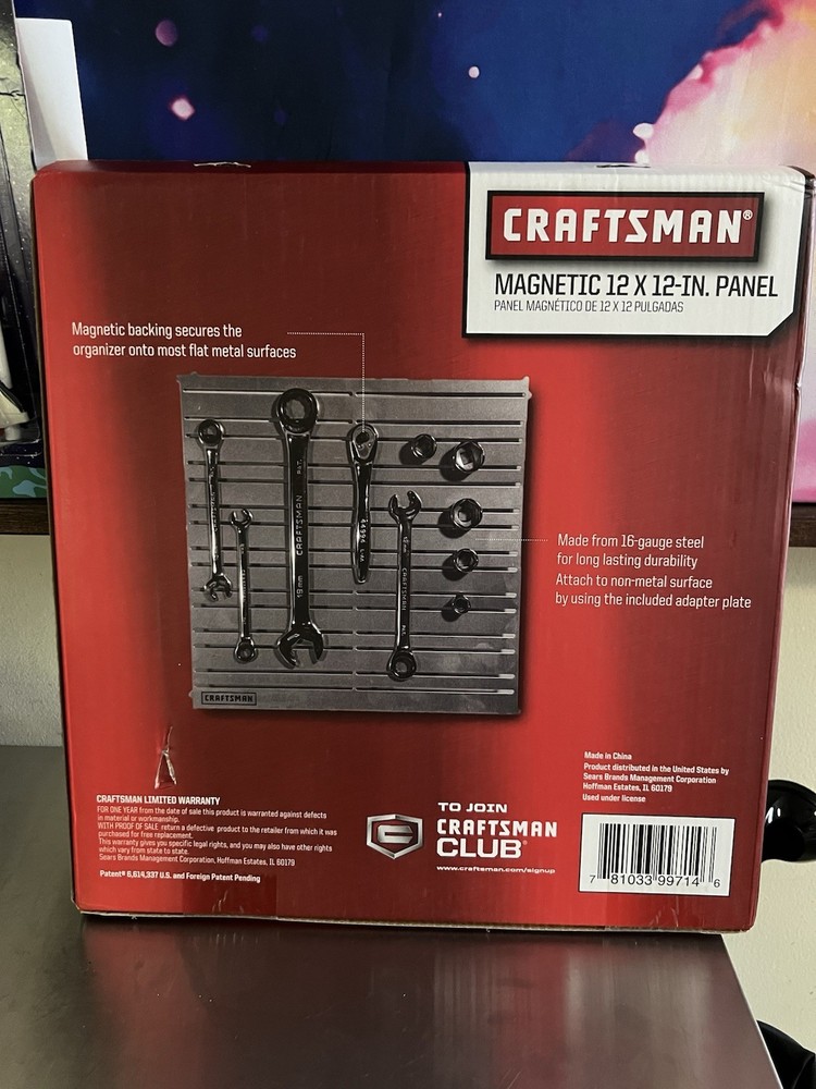 One Craftsman Magnetic 12x12 Tool Panel 99714