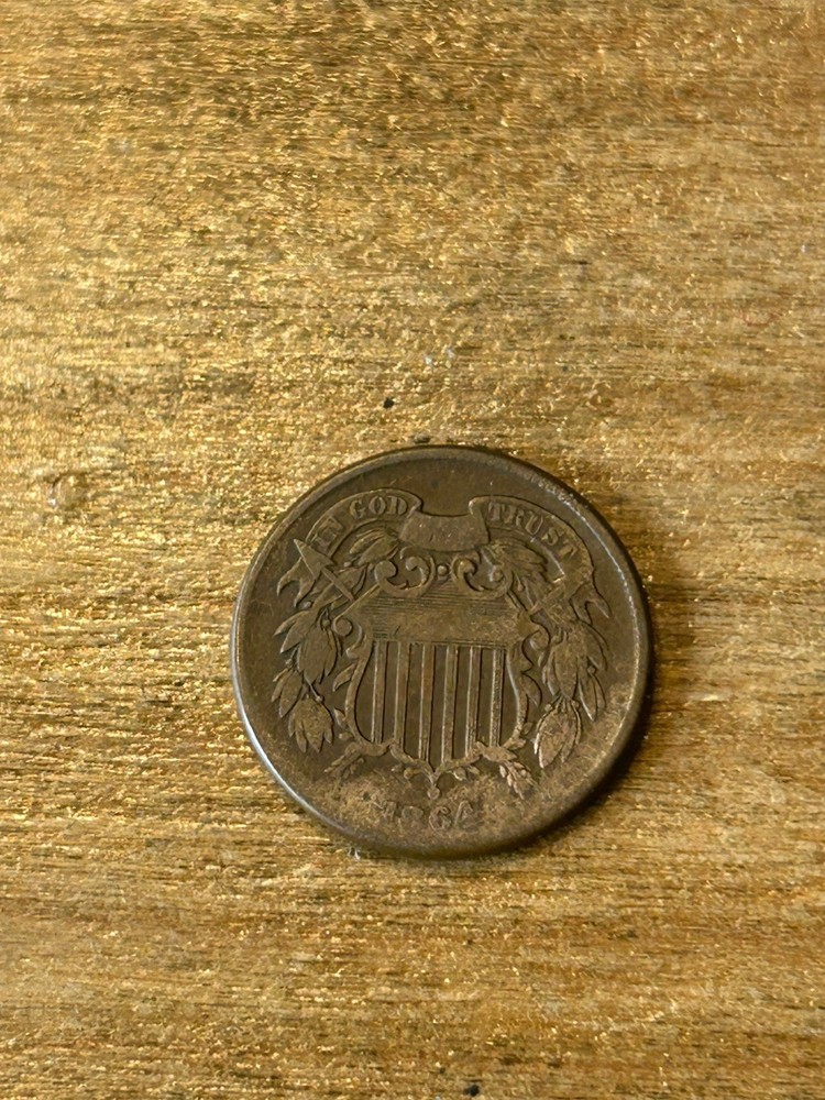 1864 Two Cent Piece VG+ (Die Rotation)