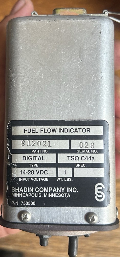 Shadin Fuel Flow Indicator PN 912021