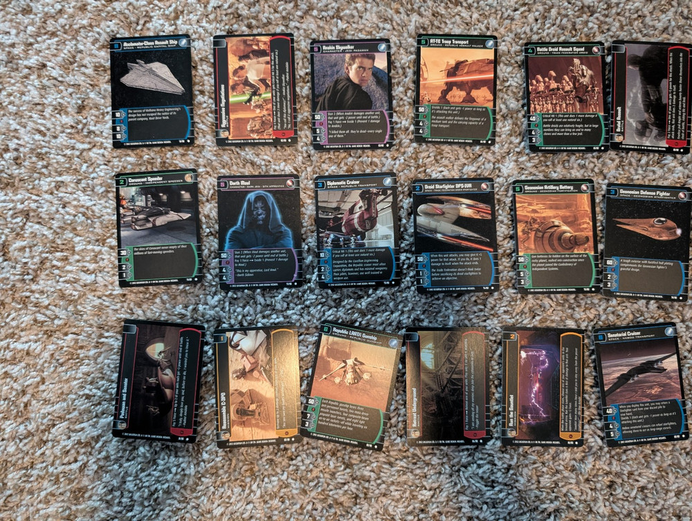 Star Wars TCG WOTC Sith Rising Complete Common Set
