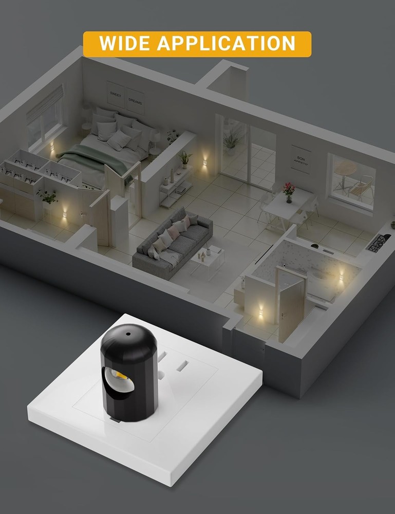 6 Pack LED Night Lights with Dusk to Dawn Sensor, 3000K Soft White