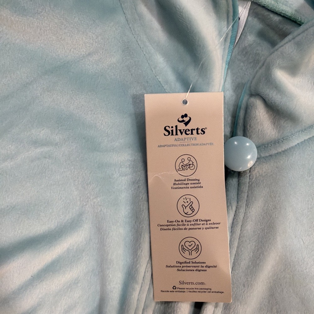 NWT Silverts Adaptive Assisted Dressing Cape Ice Blue