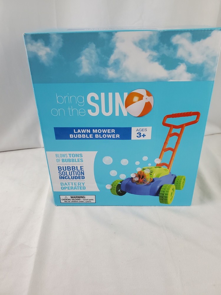 Bubble Blowing Lawn Mower with Bubble Solution Included NEW Free Shipping