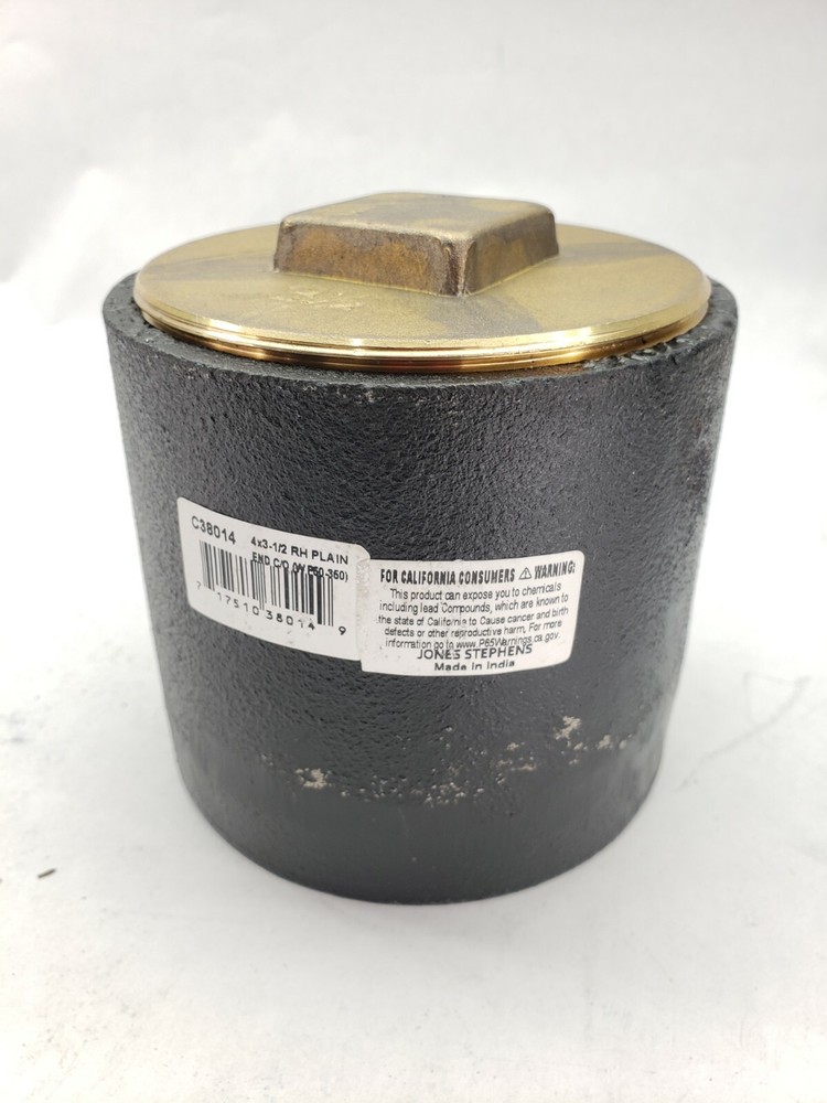 4 in. Plain End Cast Iron C38014 Cleanout Long Pattern with 3-1/2 in. Countersun