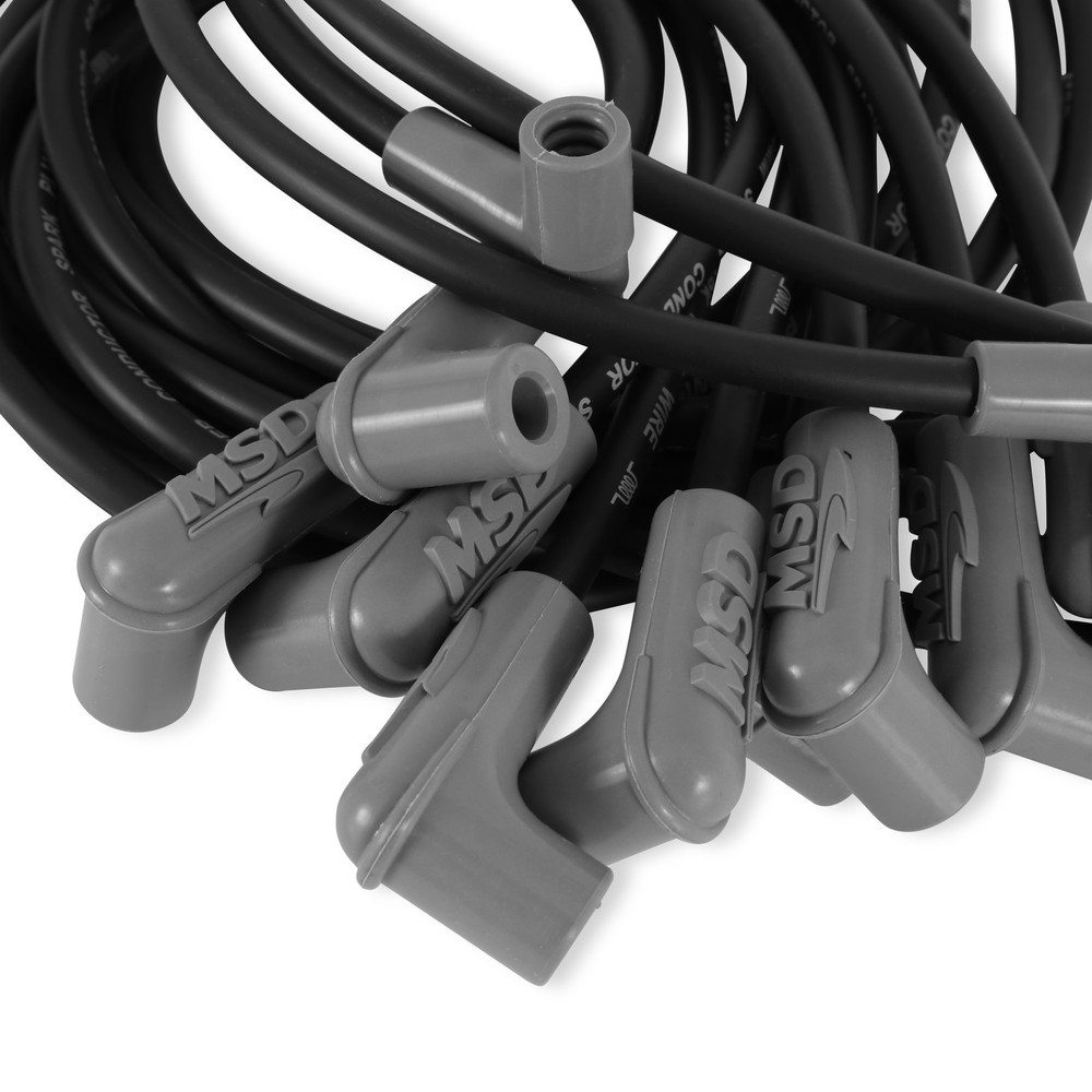 MSD 35603 Super Conductor Spark Plug Wire Set, Black