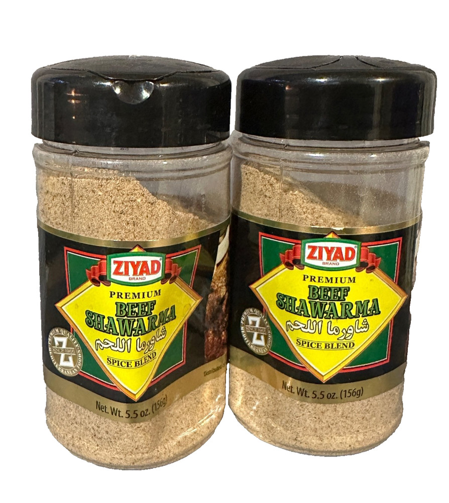Ziyad Premium Beef Shawarma Spice Blend 5.5 oz Bottle (2 Pack) Sealed