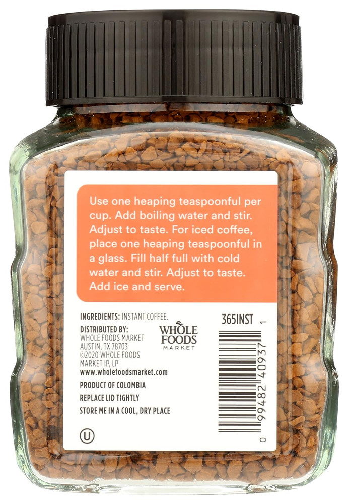 , Instant Coffee, Dark Roast, 3.5 Ounce