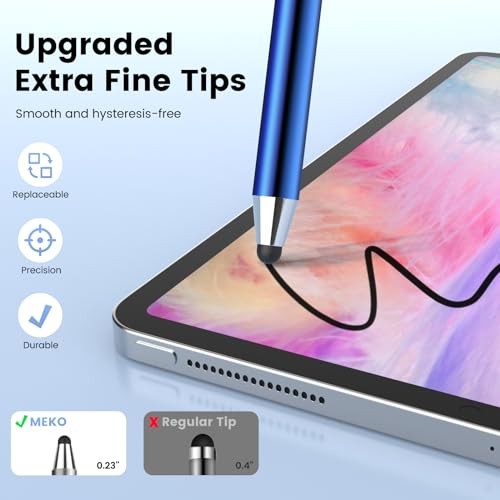 Touchscreen Touchscreen Stylus Pens - 10 Pack - Thin Rubber Tip - Multicolored