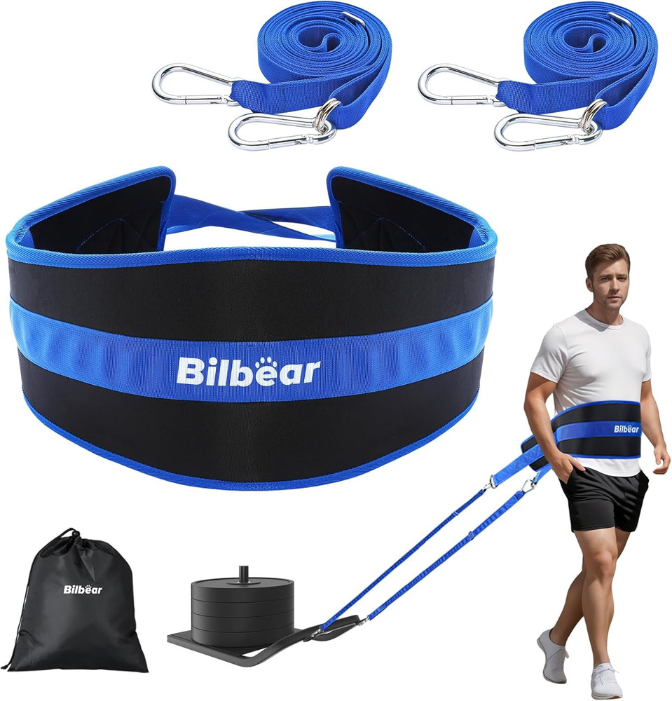 Adjustable Sled Pulling Belt with Straps for Strength and Resistance Training