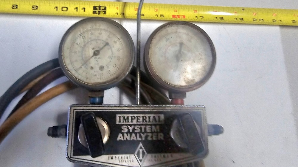 Vintage AC Manifold Gauge Imperial Eastman System Analyzer