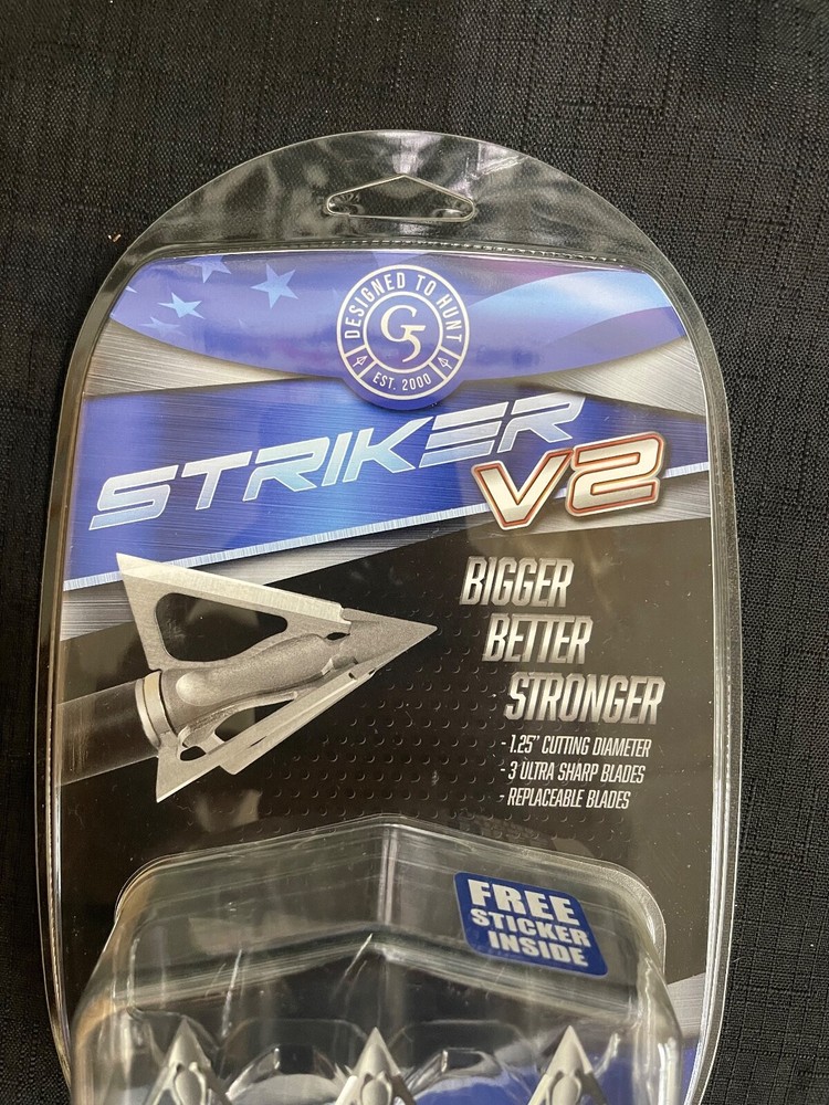 G5 Striker V2 Fixed Blade Broadhead Standard 3 Pack BRAND NEW
