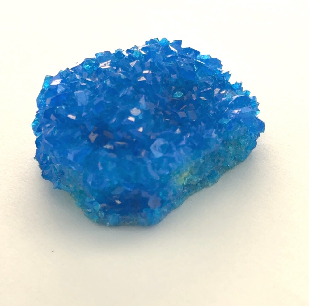Blue CHALCANTHITE Lab created Display MINERAL from POLAND