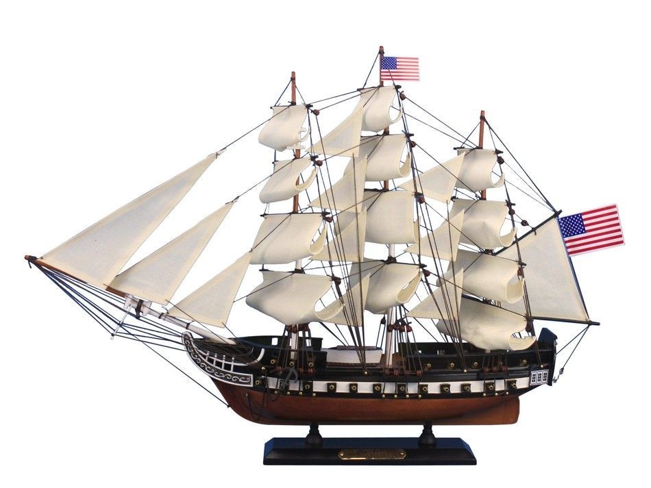 Wooden USS Constitution Tall Model Ship 24" (1:82 scale)