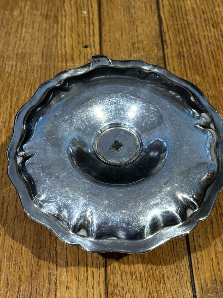 Silver Plate Candlestick With Snuffer