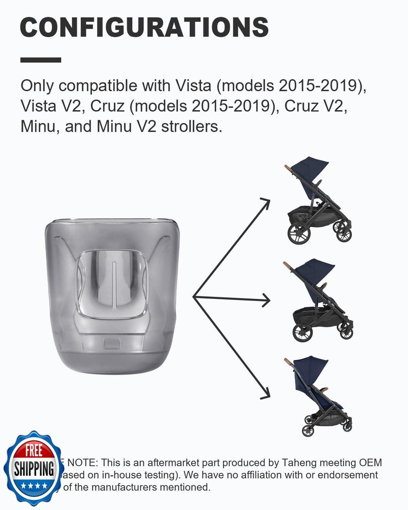2 PCS Stroller Cup Holder Accessories, Clip Replacement Compatible with Minu,