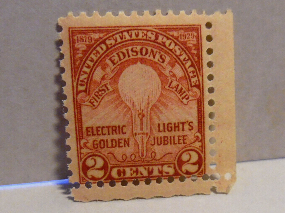 SCOTT # 655 EDISON TWO CENT STAMP - MNH