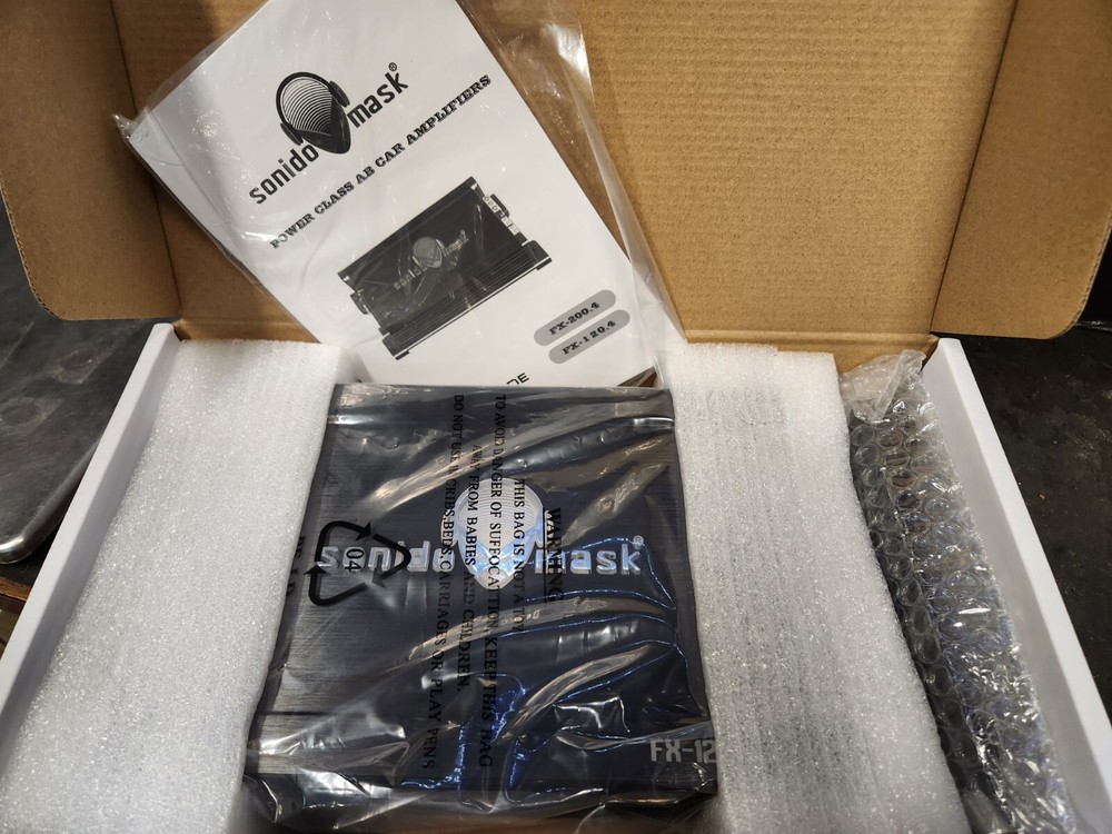 Sonido Mask Class A/B 4 Channel Amplifier Compact size 360 Watts Rms Full range