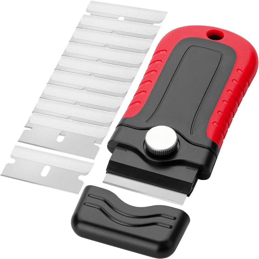 Razor Blade Scraper With 10Pcs Extra Blades Multi-Purpose Cleaning Scraper Tool