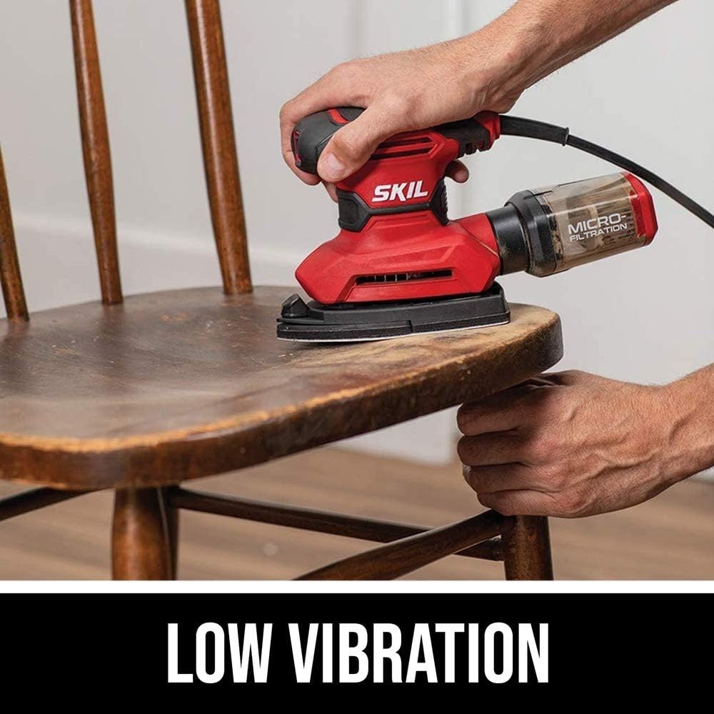 Corded Multi-Function Detail Sander - 4-in-1 with Dust Collection & Attachments