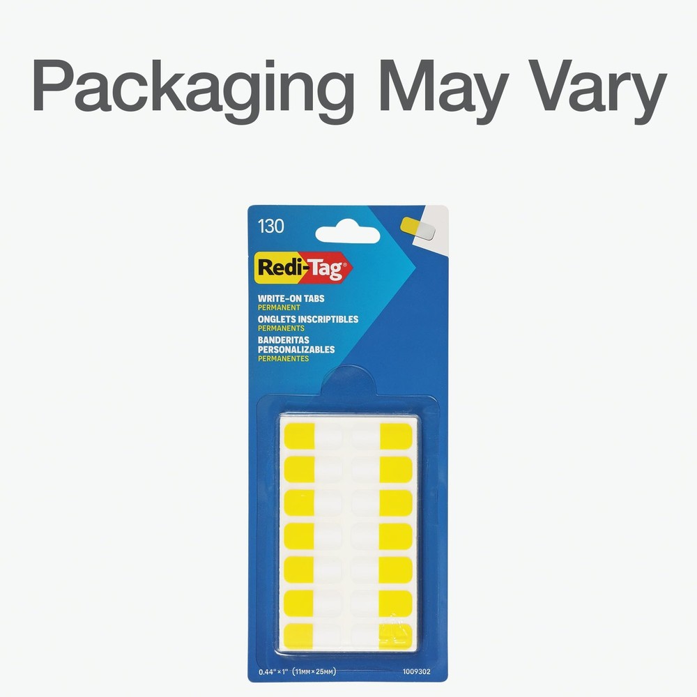 Redi-Tag Write-On Tabs, Permanent Adhesive Index 130 Primary