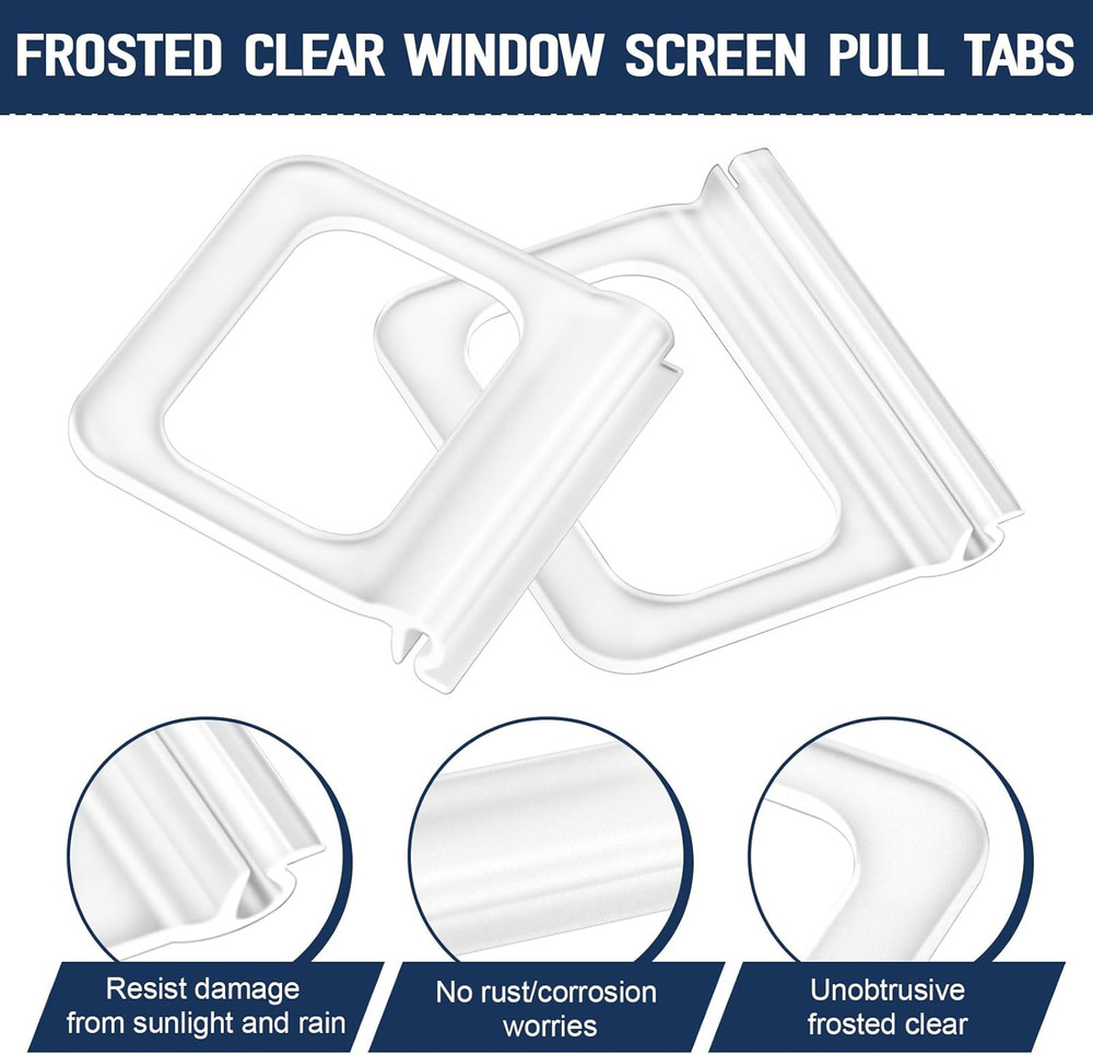 Window Screen Pull Tabs 30 Pack Replacement Universal Spline Channel Pull Lift T