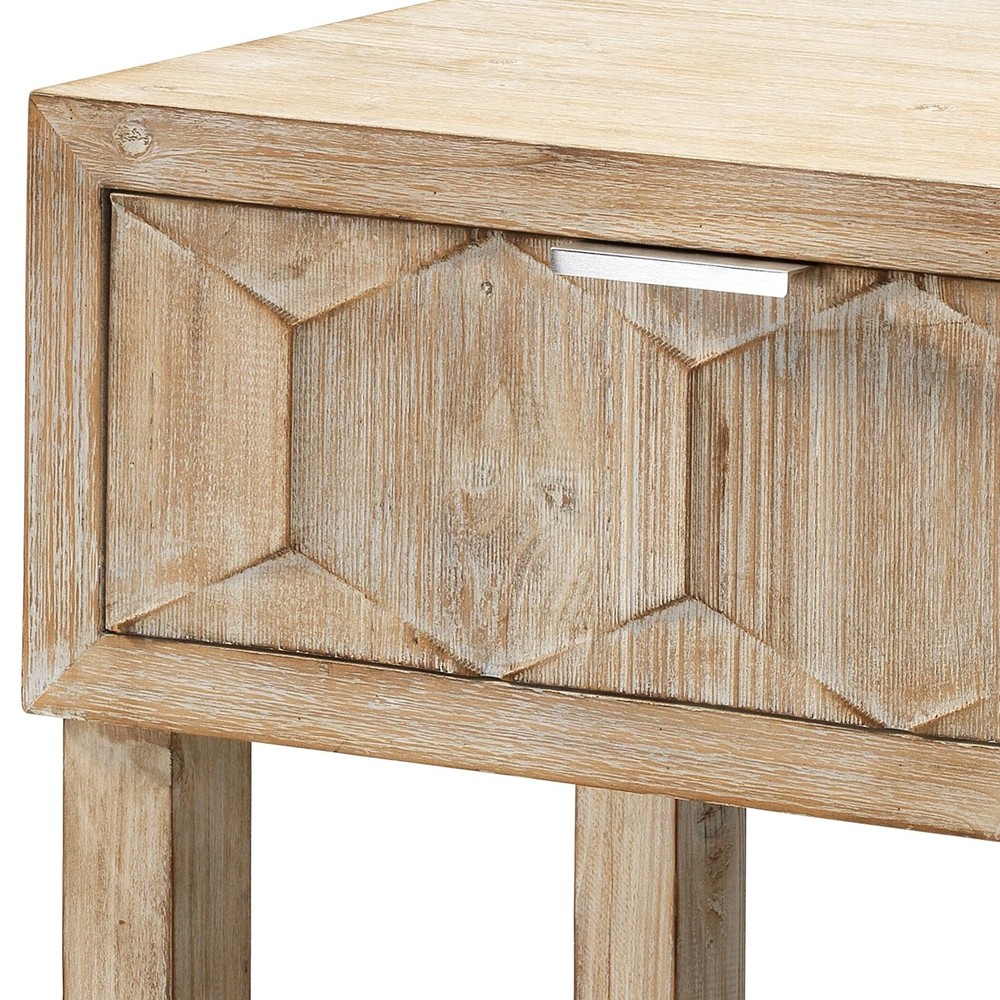 Eden Home 2-drawer Transitional Wood Console Table in Gray Washed