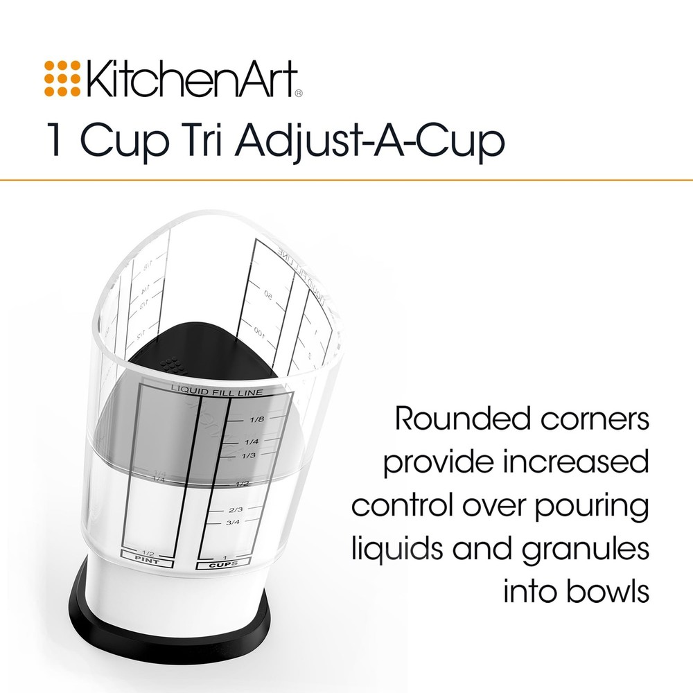 1 Cup Tri Adjust A-Cup, Easy Pour Adjustable Measuring Cup