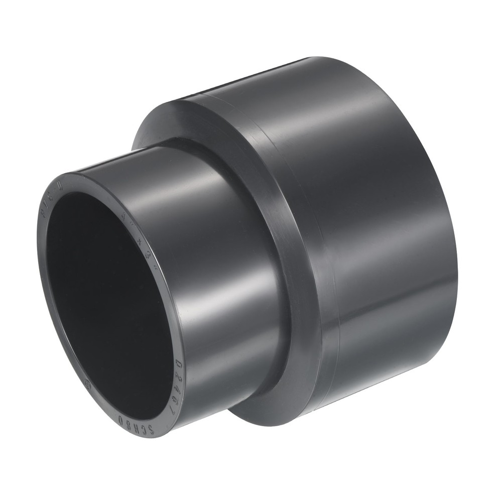 4"x3" SCH80 UPVC Reducer Pipe Fitting Straight Coupling Connector, Grey