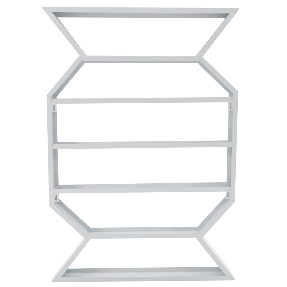 3Pcs Nail Polish Display White Rack Wall Mount Organizer Makeup Shelf Holder