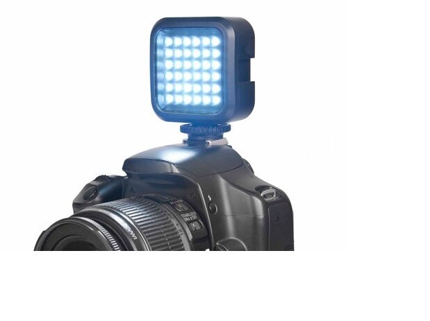 Rechargeable Video Camera Light Panel 36 Dimmable LED Bulbs, Built-in Diffuser
