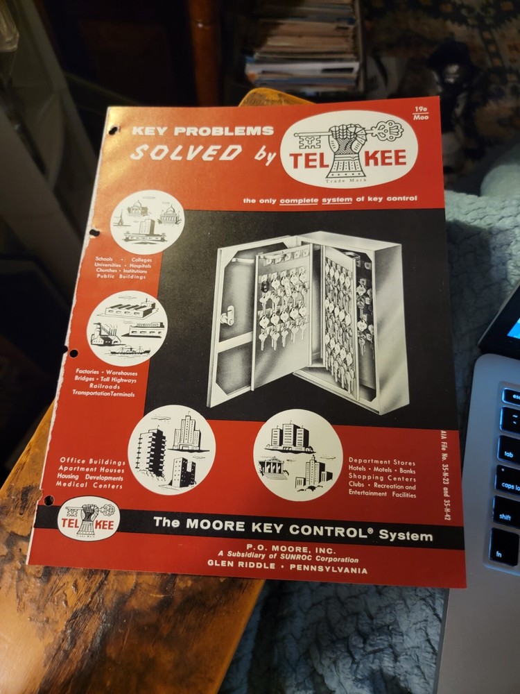 1964  TEL KEE - Moore Key Control Catalog  Brochure