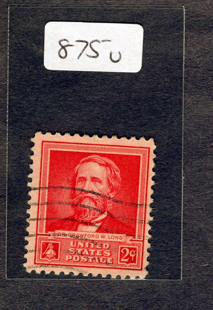 1940 Stamp #875 Dr. Crawford W. Long Used