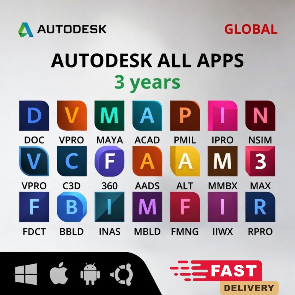 Autodesk All Apps - Complete 45 Software Bundle | 3 Year Subscription