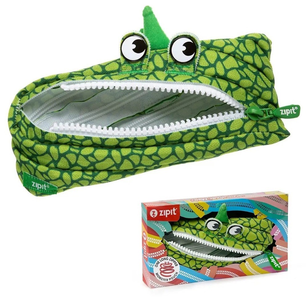 ZIPIT Dino Pencil Case With Gift Box Cute And Practical Dinosaur Pencil Case