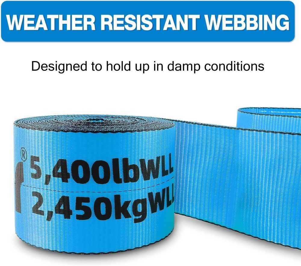 New 4" x30' Winch Straps with Flat Hook Flatbed Tie Downs