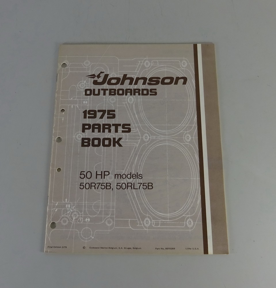 Parts Catalog OMC Johnson Outboards 50 HP Models From 03/1975