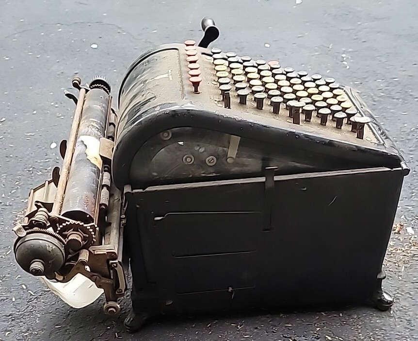 Vintage Boroughs Glass Panel Adding Machine No? As Found