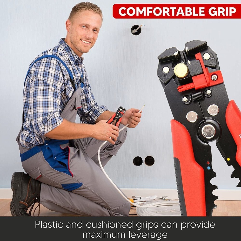 Wire Stripping Tool, Self-adjusting 8-Inch Automatic Wire Stripper/Cutting Plier