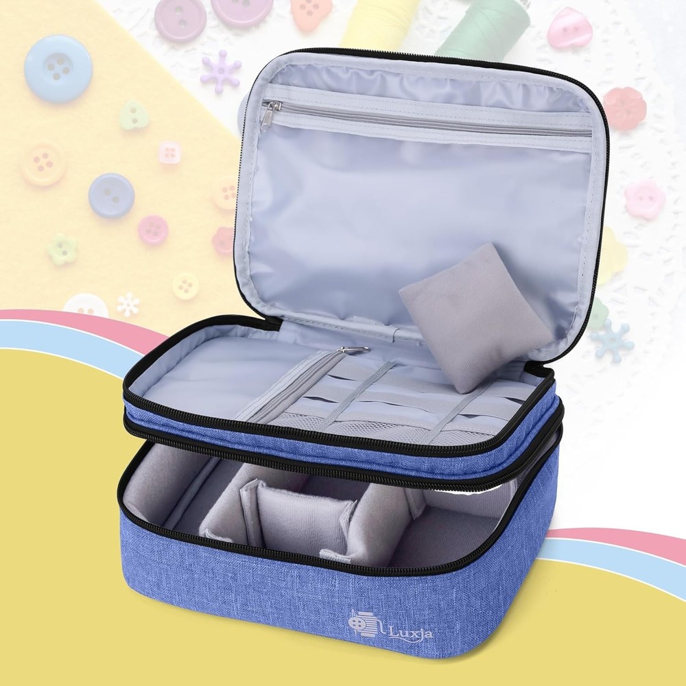 Compact Sewing Tool Organizer Bag with Removable Dividers for Easy Access
