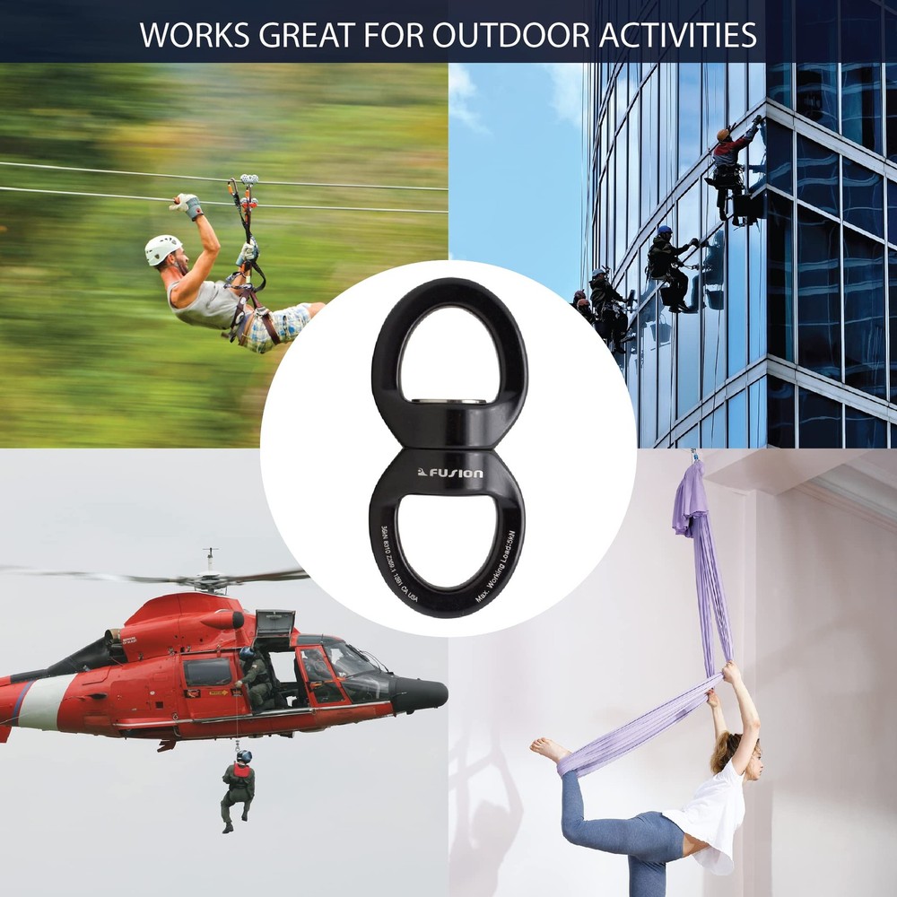 Swing Swivel, 36 KN Rotational Device Hanging Accessory for Web Tree/Therapy ...