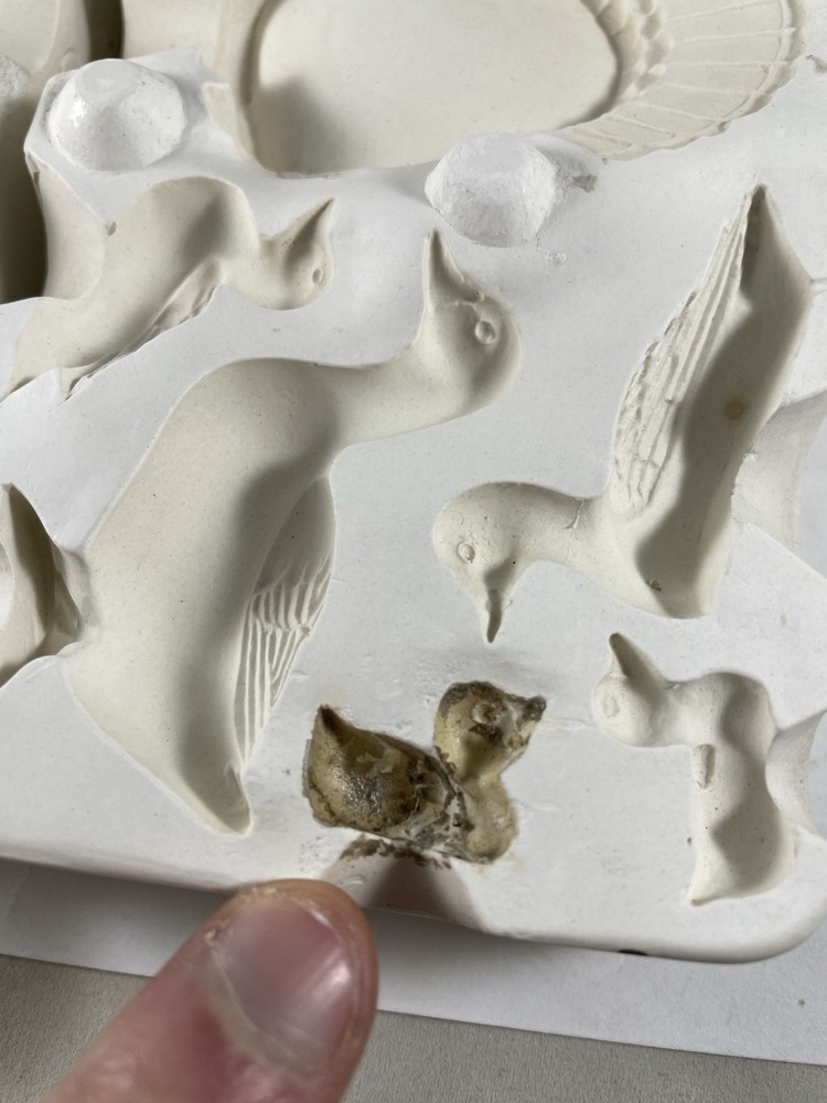 Vintage Duncan Ceramic Casting Mold Small Turkeys & Ducks #DM-338C (Has Damage)
