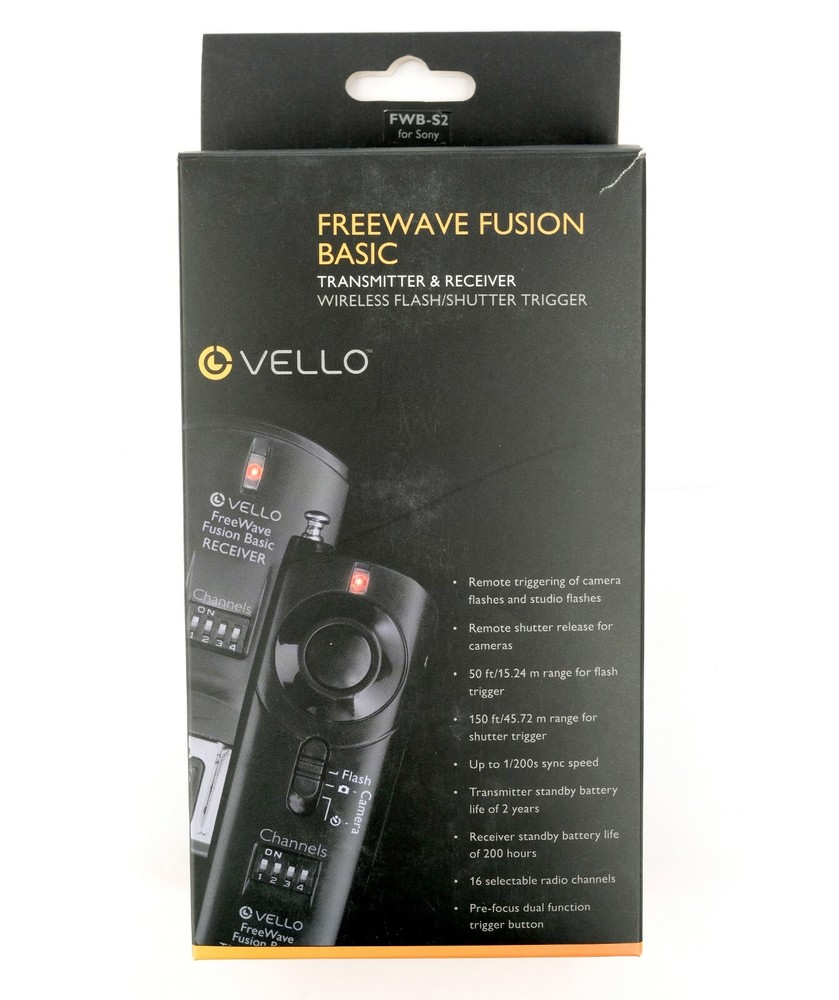 Vello Freeware Fusion Basic Wireless Transmitter & Receiver FWB-S2 (for Sony)