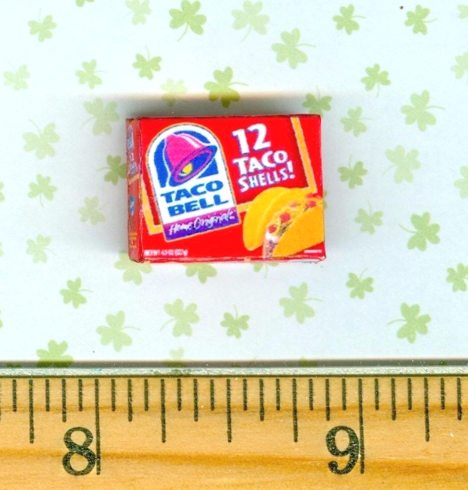 Dollhouse Mniatures Size Taco  Shells Box
