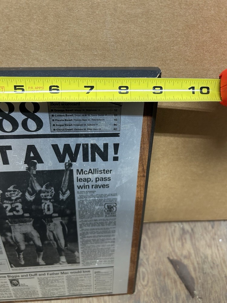 ROSE BOWL MSU vs USC plaque 9" X 12"