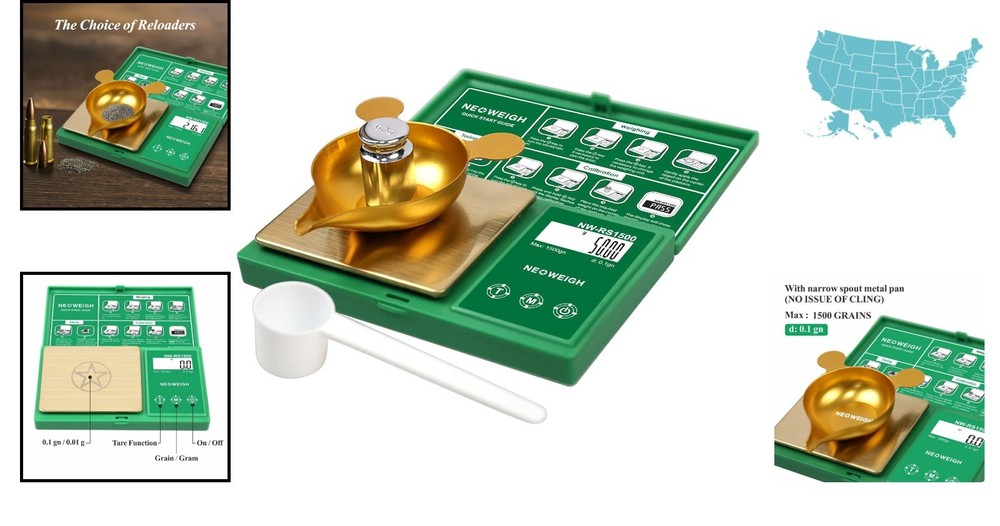 Precision Reloading Scale: 1500 Grains Capacity with LCD Display & Metal Pan