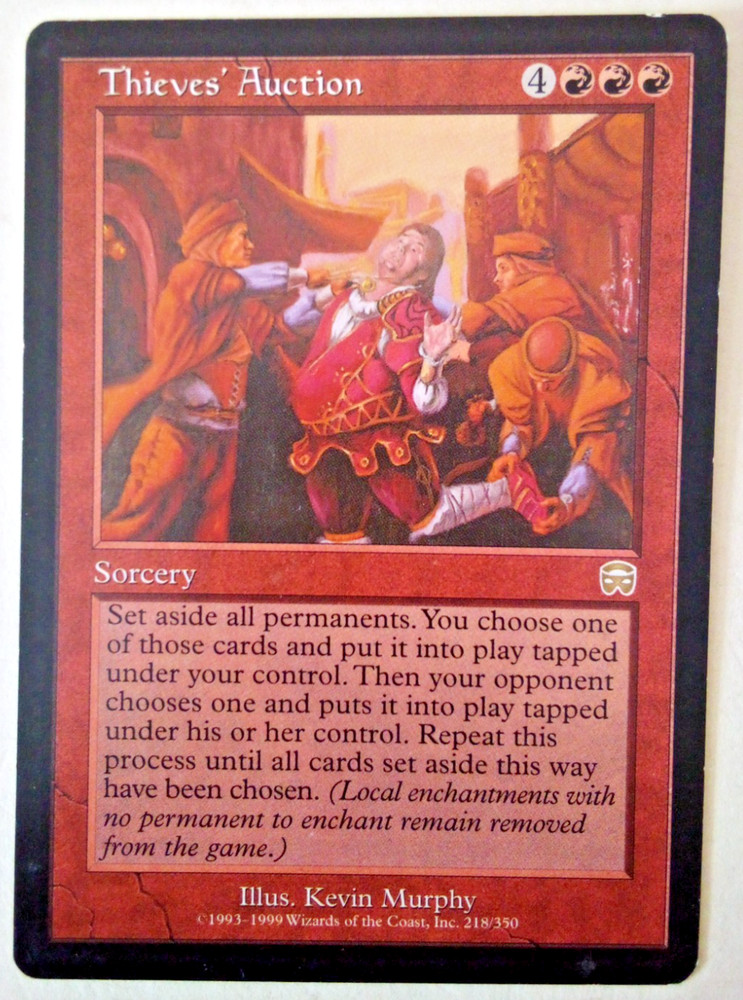 MAGIC THE GATHERING DECK MASTER THIEVES AUCTION SORCERY CARD MK