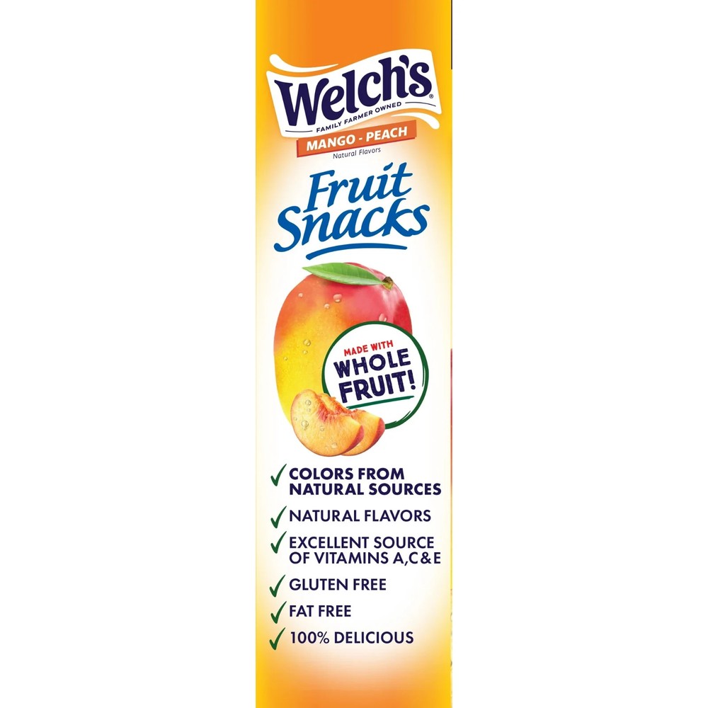 Welch's Fruit Snacks Mango-Peach Soft Fruit Snacks for Stocking Stuffers, .8 oz,