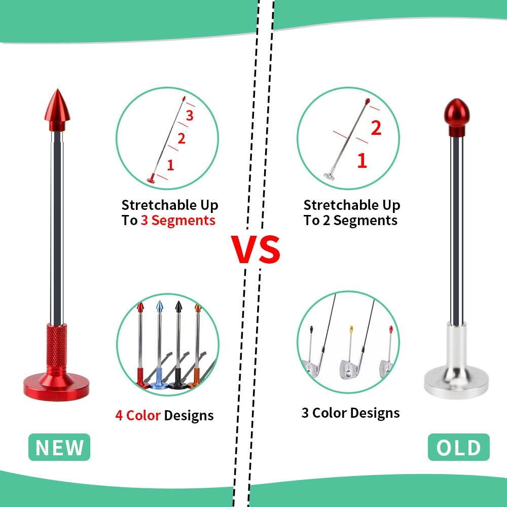 Golf Magnetic Alignment Tool Golf Direction Indicator Rod Golf Training Access