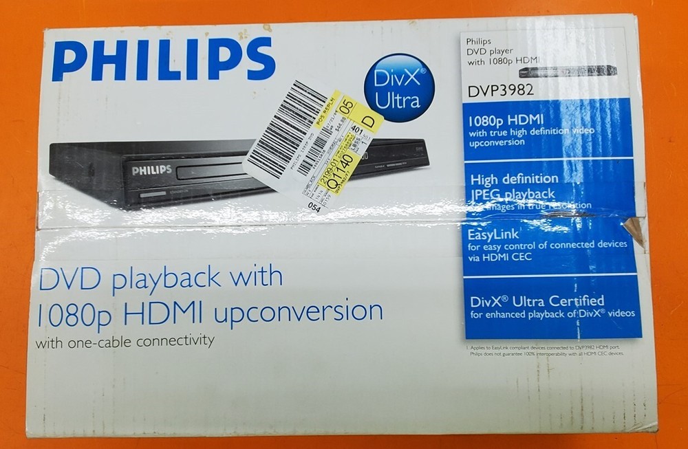 ⭐️⭐️⭐️⭐️⭐️ Philips DVP3982/F7 DVD Player **No Remote**